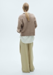 Personalized Women’s Soft Knit Cardigan in Camel Brown | Customizable Wholesale Knitwear | OEM/ODM Manufacturer | Jubaodi