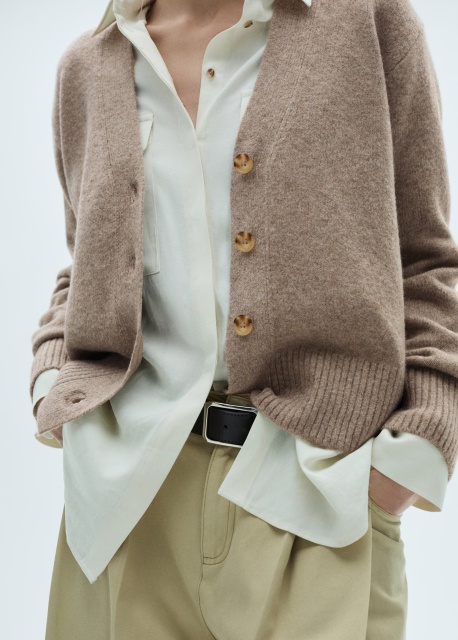 Personalized Women’s Soft Knit Cardigan in Camel Brown | Customizable Wholesale Knitwear | OEM/ODM Manufacturer | Jubaodi