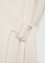 Wholesale Elegant Ribbed Wrap-Style Knit Sweater with Buckle Detail | Customizable ODM & Bulk Knitwear | Jubaodi