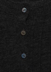 Custom Design Women’s Ribbed Charcoal Button-Up Cardigan | ODM & Wholesale Custom Knitwear | Jubaodi