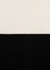 Made-to-Order Women’s Color Block Knit Sweater in Black and White | Customizable ODM & Wholesale Options | Jubaodi