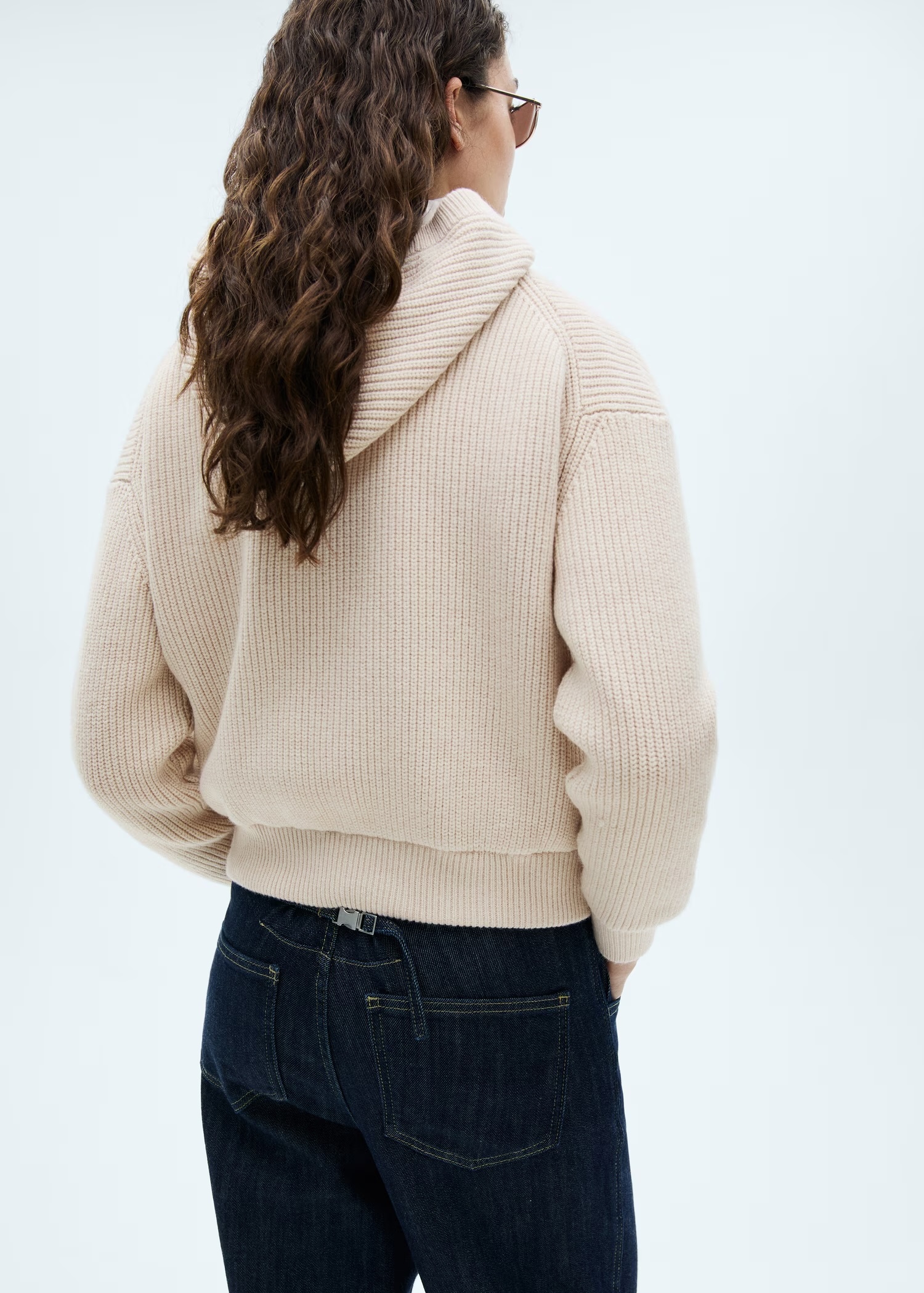 OEM ODM Available Women's Oversized Ribbed Snap-Button Cardigan with Hood