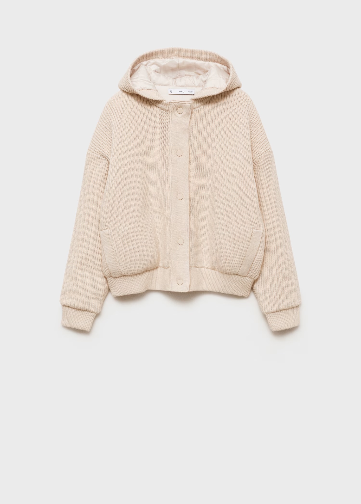 OEM ODM Available Women's Oversized Ribbed Snap-Button Cardigan with Hood