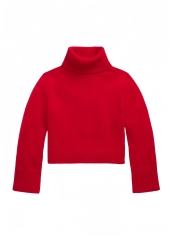 OEM/ODM Women’s Classic Red Turtleneck Sweater | Custom Knitwear Manufacturer & Wholesale Supplier | Jubaodi