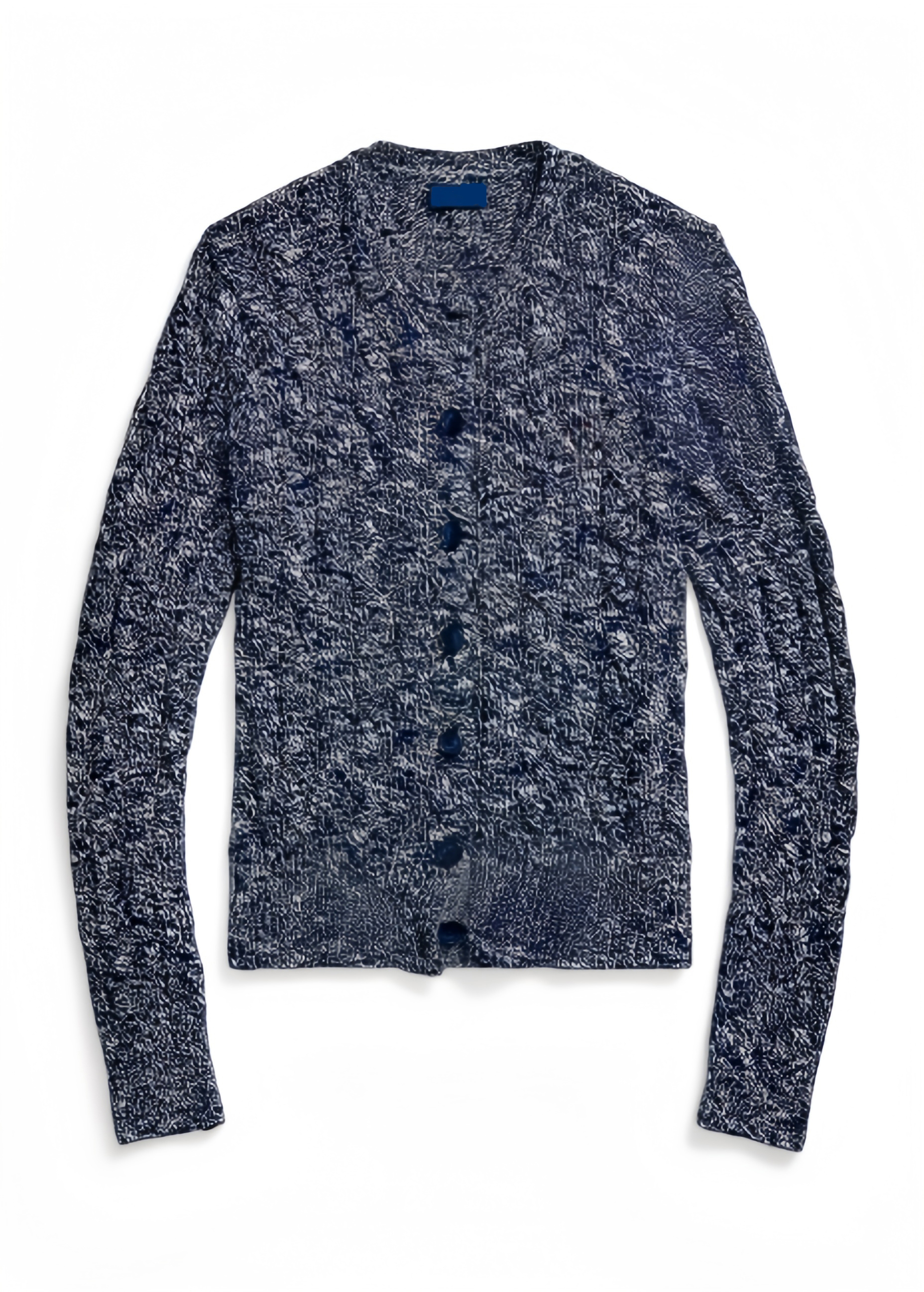 Factory Direct Women’s Textured Knit Blue Button-Up Cardigan | OEM & Wholesale Knitwear Supplier | Jubaodi