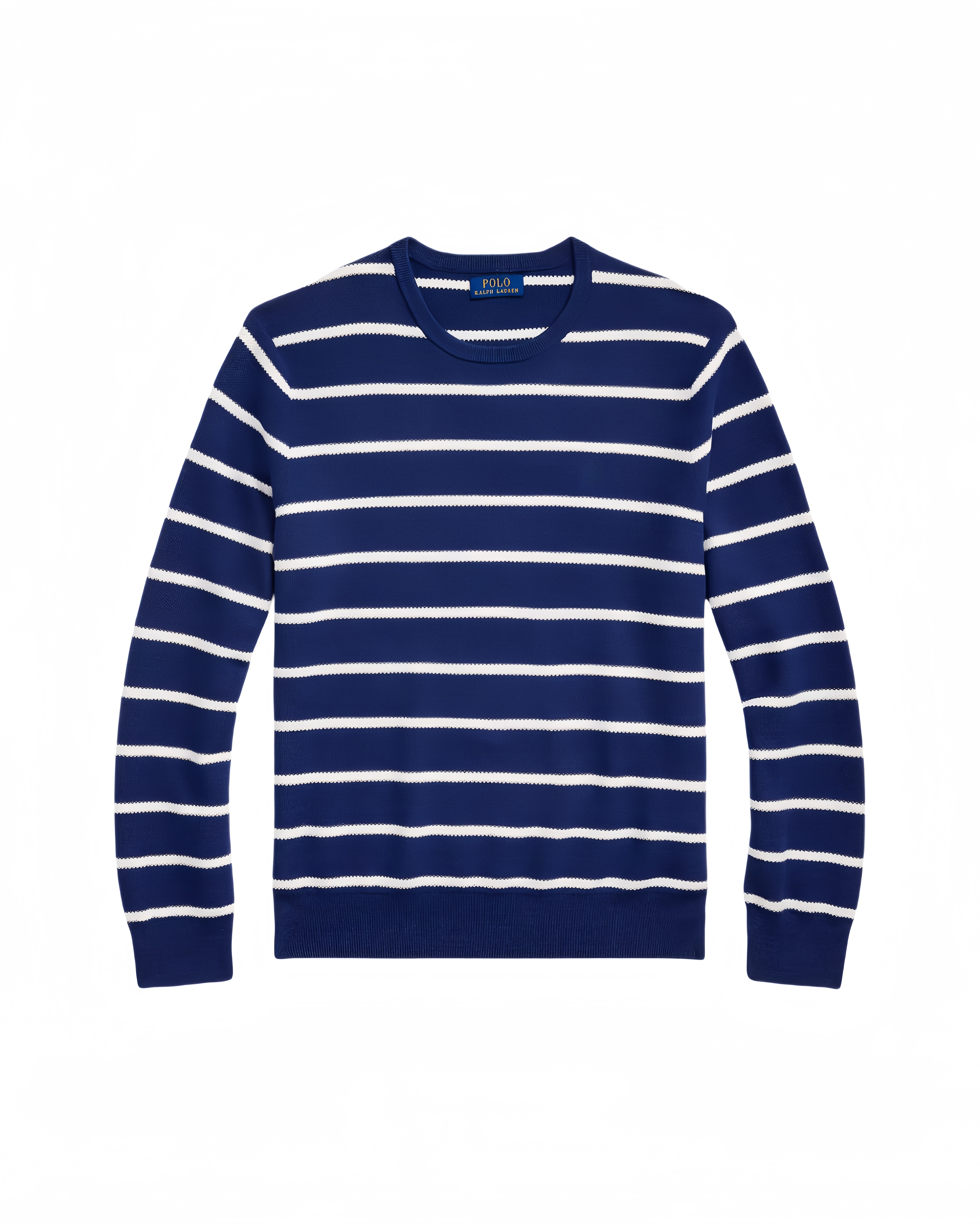 Jubaodi Men's Navy and White Striped Crewneck Sweater – Custom & Wholesale Knitwear Manufacturer