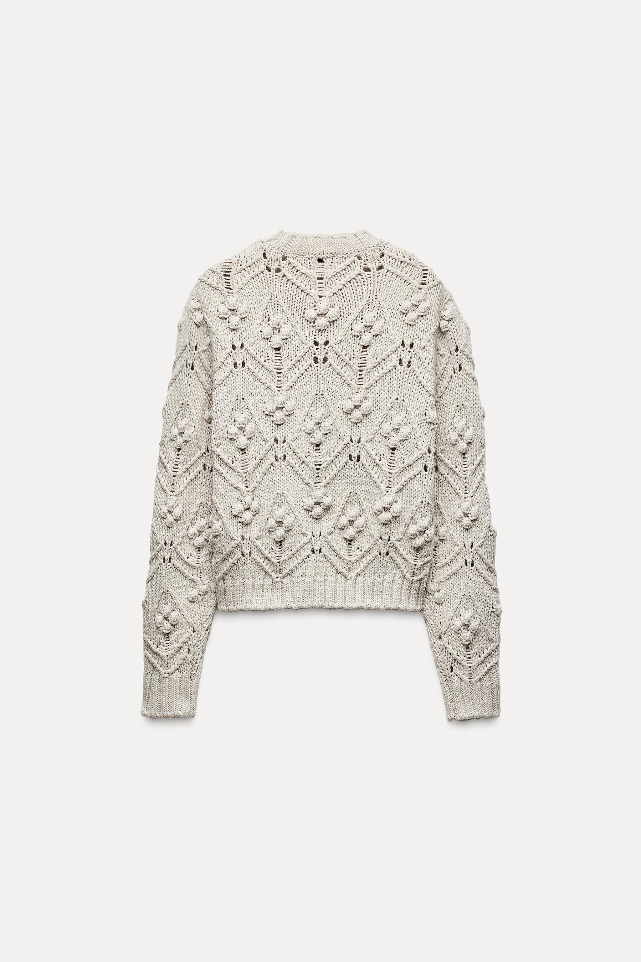 Made-to-Order Women’s Cream Textured Knit Sweater | Custom Knitwear Manufacturer & Wholesale Supplier | Jubaodi