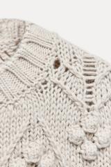 Made-to-Order Women’s Cream Textured Knit Sweater | Custom Knitwear Manufacturer & Wholesale Supplier | Jubaodi