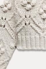 Made-to-Order Women’s Cream Textured Knit Sweater | Custom Knitwear Manufacturer & Wholesale Supplier | Jubaodi