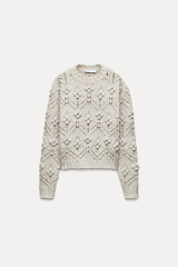 Made-to-Order Women’s Cream Textured Knit Sweater | Custom Knitwear Manufacturer & Wholesale Supplier | Jubaodi