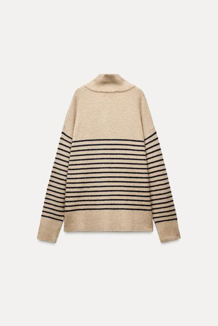 Custom Design Women’s Striped Button-Detail Sweater | Nautical-Inspired Knitwear Manufacturer & Wholesale Supplier | Jubaodi