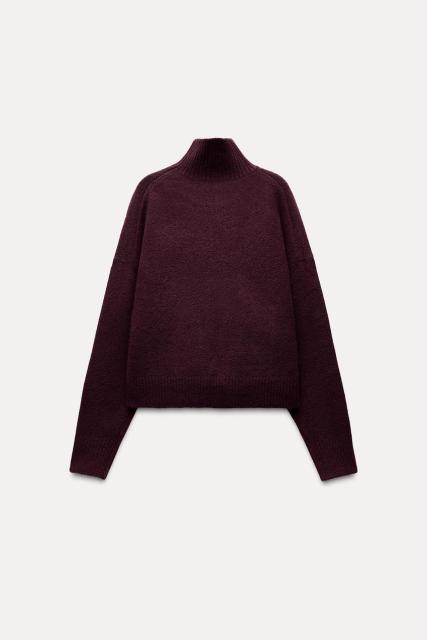 Customizable Cozy Purple Turtleneck Sweater - Women's Winter Knitwear Supplier