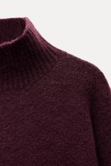 Customizable Cozy Purple Turtleneck Sweater - Women's Winter Knitwear Supplier