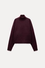 Customizable Cozy Purple Turtleneck Sweater - Women's Winter Knitwear Supplier