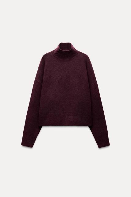 Customizable Cozy Purple Turtleneck Sweater - Women's Winter Knitwear Supplier