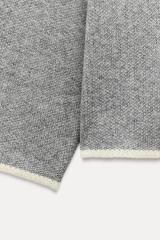 Factory-Direct Custom Gray Turtleneck Sweater with Contrast Trim - Women's Knitwear Wholesale Supplier