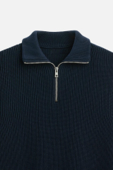 OEM Available Men’s Zip Neck Ribbed Sweater –Custom Orders for Retailers & Manufacturers