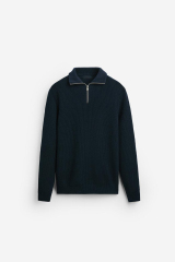 OEM Available Men’s Zip Neck Ribbed Sweater –Custom Orders for Retailers & Manufacturers