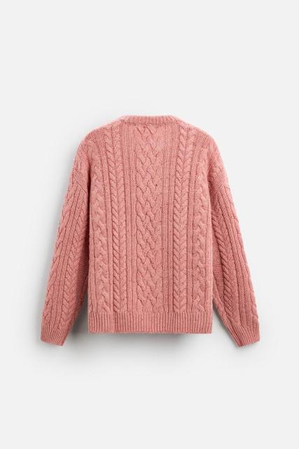 Factory Direct Cable Knit Pink Sweater – Bulk Orders for Retailers & Manufacturers