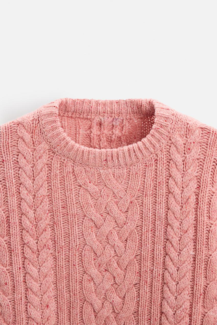 Factory Direct Cable Knit Pink Sweater – Bulk Orders for Retailers & Manufacturers