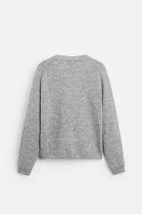Factory Direct Gray V-Neck Knit Sweater – Bulk Orders Available