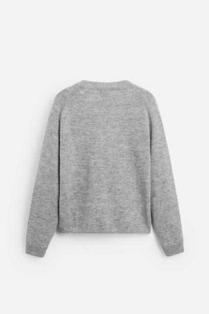 Factory Direct Gray V-Neck Knit Sweater – Bulk Orders Available