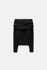 OEM/ODM Chic Black Off-Shoulder Sweater – Cozy Knitted Off Shoulder Sweater Manufacturer
