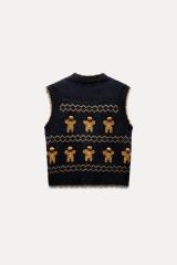 Personalized Festive Gingerbread Design Sleeveless Sweater-Women’s Manufacturer
