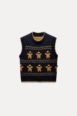 Personalized Festive Gingerbread Design Sleeveless Sweater-Women’s Manufacturer