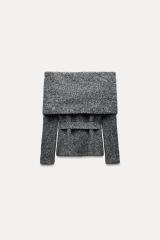 Factory Direct Gray Belted Sweater with Folded Neck – Cozy Sweater for Retailers & Manufacturers