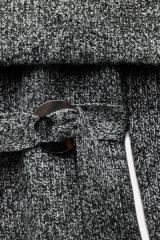 Factory Direct Gray Belted Sweater with Folded Neck – Cozy Sweater for Retailers & Manufacturers