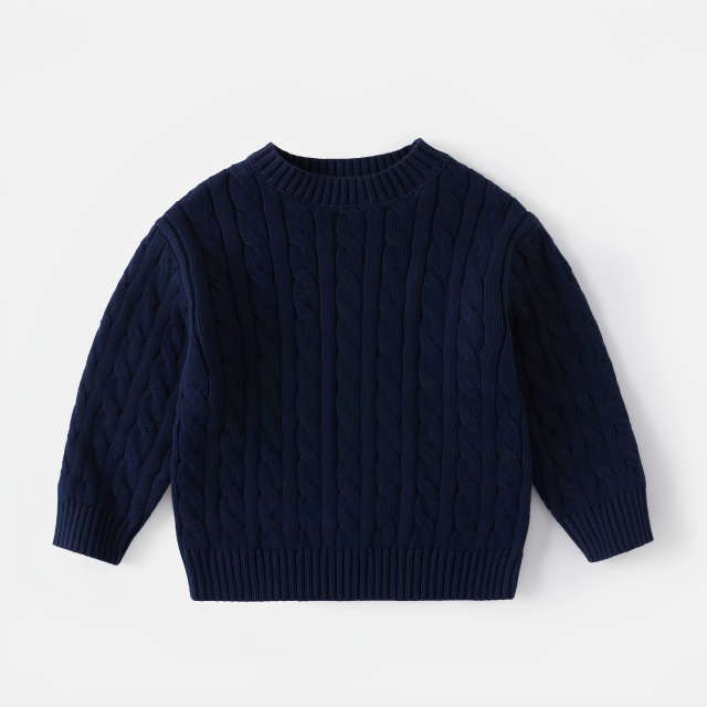Customizable Boys' Cable Knit Sweater – Classic Style with Modern Comfort | OEM & ODM Manufacturer