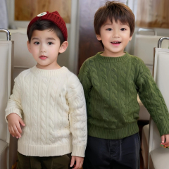 Customizable Boys' Cable Knit Sweater – Classic Style with Modern Comfort | OEM & ODM Manufacturer