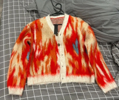 Custom Men's Abstract Cardigan – Bold Design and Cozy Comfort | OEM & ODM Knitwear Manufacturer