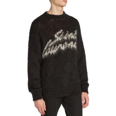 Custom Men's Crewneck Sweater with Distressed Logo – Wholesale Manufacturer Offering Modern Elegance