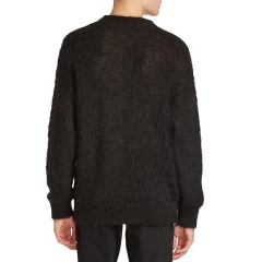 Custom Men's Crewneck Sweater with Distressed Logo – Wholesale Manufacturer Offering Modern Elegance