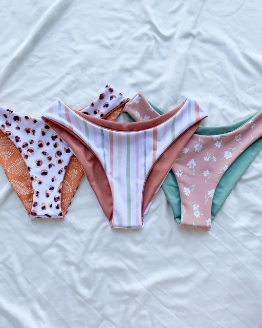 OEM & ODM Floral High-Waisted Bikini Set – Blue Blossom | Custom Swimwear Manufacturer