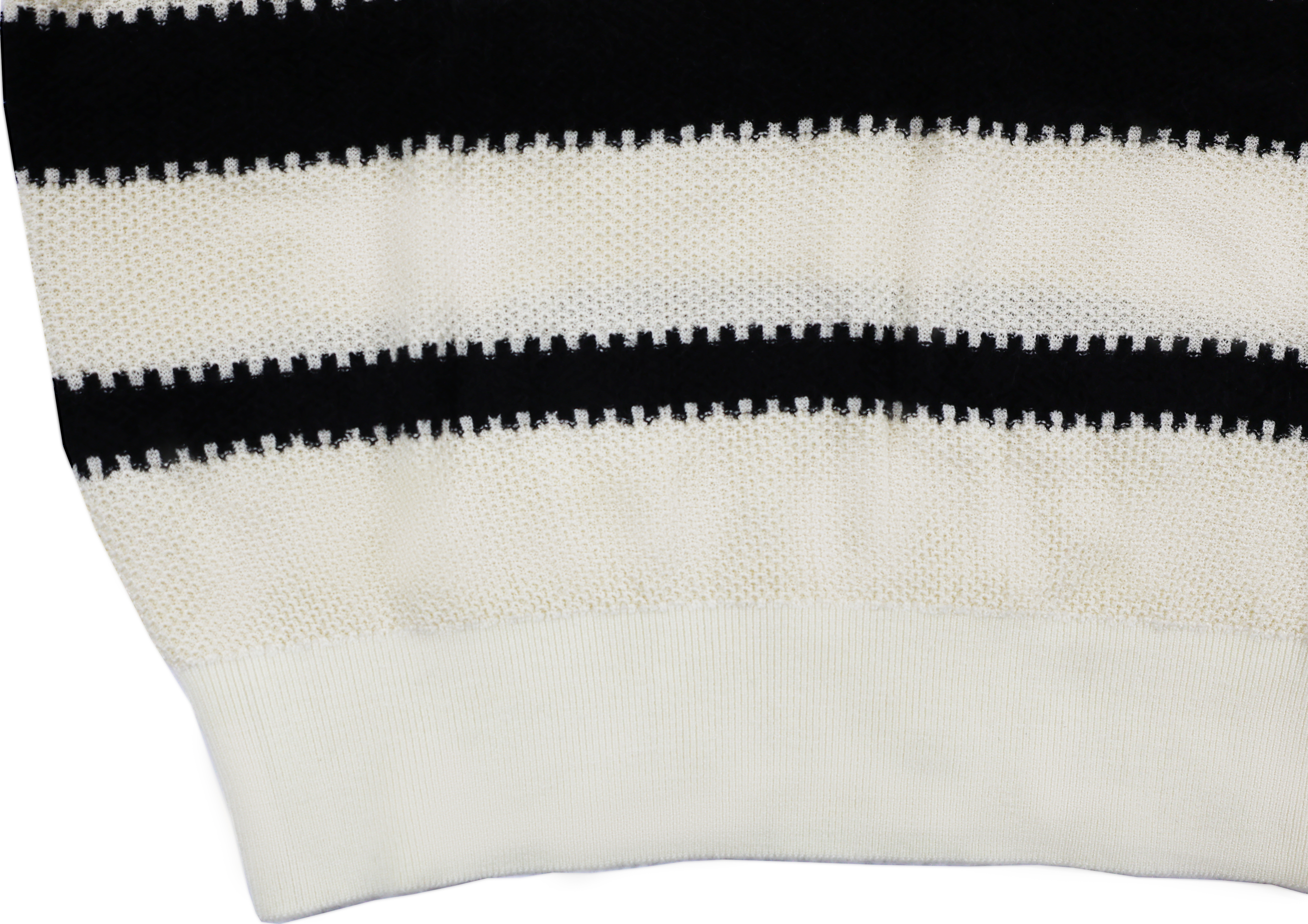Customizable Women's Casual Pullover Classic Black and White Striped Knit Sweater