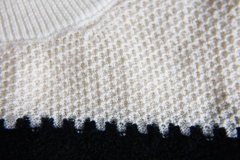 Customizable Women's Casual Pullover Classic Black and White Striped Knit Sweater