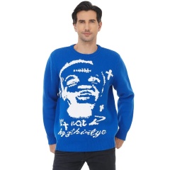 Factory Direct Unisex Graphic Knit Sweater – Bold Streetwear with Artistic Flair | Custom Wholesale Manufacturer