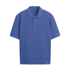 Customizable Ribbed Knit Polo Shirt – Wholesale Manufacturer of Timeless Comfort