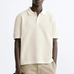 Customizable Ribbed Knit Polo Shirt – Wholesale Manufacturer of Timeless Comfort