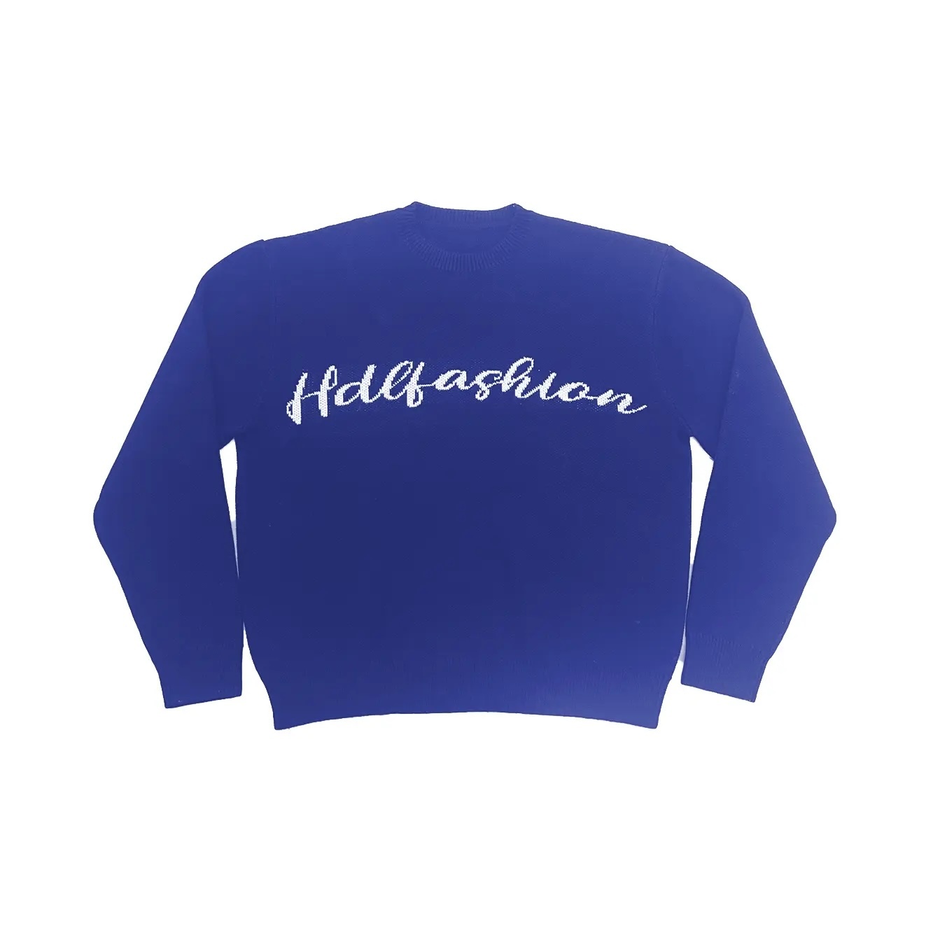 Customizable Minimalist Black Knit Sweater with Script Logo – Wholesale Manufacturer of Elegant Knitwear