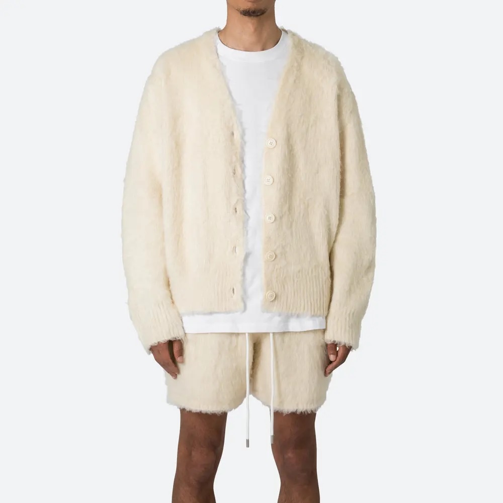 Customizable Luxurious Fuzzy Knit Cardigan and Shorts Set – Wholesale Manufacturer of Contemporary Loungewear