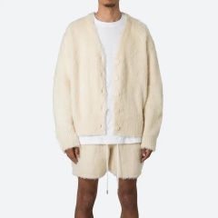 Customizable Luxurious Fuzzy Knit Cardigan and Shorts Set – Wholesale Manufacturer of Contemporary Loungewear