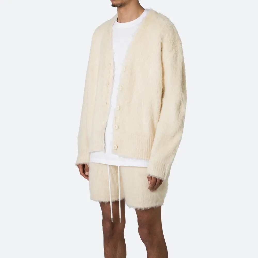 Customizable Luxurious Fuzzy Knit Cardigan and Shorts Set – Wholesale Manufacturer of Contemporary Loungewear