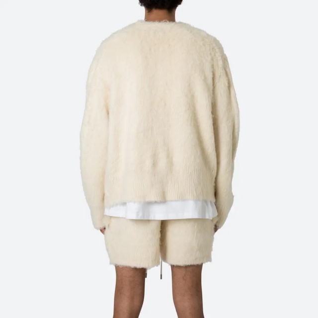 Customizable Luxurious Fuzzy Knit Cardigan and Shorts Set – Wholesale Manufacturer of Contemporary Loungewear
