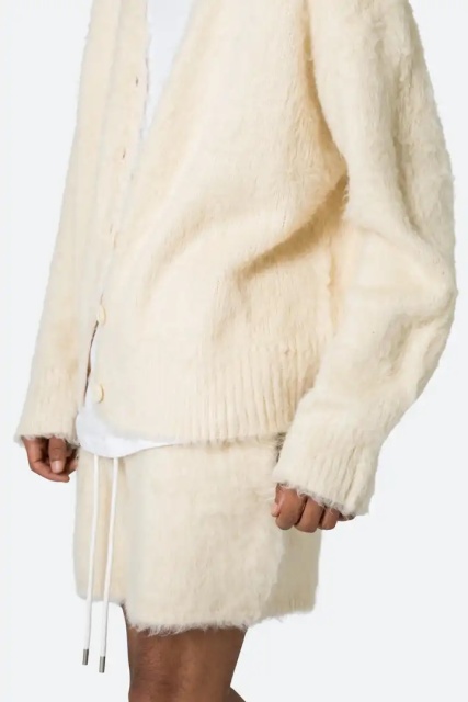 Customizable Luxurious Fuzzy Knit Cardigan and Shorts Set – Wholesale Manufacturer of Contemporary Loungewear