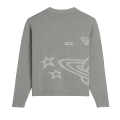 Factory-Direct Customizable Knitwear Ensemble – Bold Graphic Sweater & Sleek Cargo Pants for Modern Streetwear