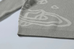 Factory-Direct Customizable Knitwear Ensemble – Bold Graphic Sweater & Sleek Cargo Pants for Modern Streetwear